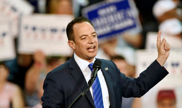 RNC Chairman Reince Priebus called on Hillary Clinton to convene a press conference amid controversy over the access donors to the Clinton Foundation enjoyed while she served as secretary of state. (Andy Colwell/Erie Times-News via AP)
