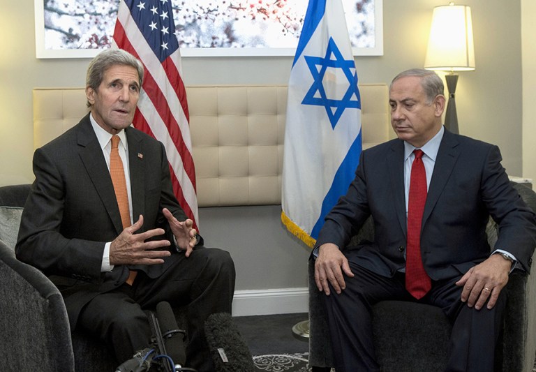 Secretary of State John Kerry met with Israeli Prime Minister Benjamin Netanyahu in New York, Friday, Oct. 2, 2015.Â Kerry said last week that he was planning a visit to the Middle East to help 