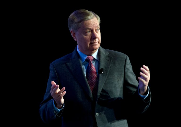 Republican presidential candidate, Sen. Lindsey Graham, R-S.C., speaks during the Values Voter Summit, held by the Family Research Council Action, Saturday, Sept. 26, 2015, in Washington. ( AP Photo/Jose Luis Magana)