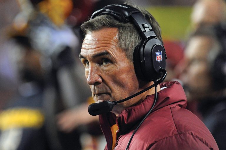 Richard Lipski/AP
Coach Mike Shanahan and the Redskins won't make a selection in the NFL Draft until the second round Friday.