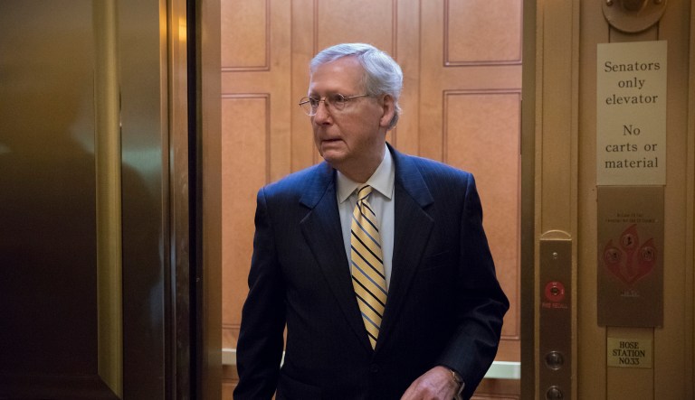 On Monday, another woman alleged Alabama Senate candidate Roy Moore sexually assaulted her. Senate Majority Leader Mitch McConnell, R-Ky., is now trying to block Moore's election without sparking a grassroots conservative backlash. (AP Photo/J. Scott Applewhite)