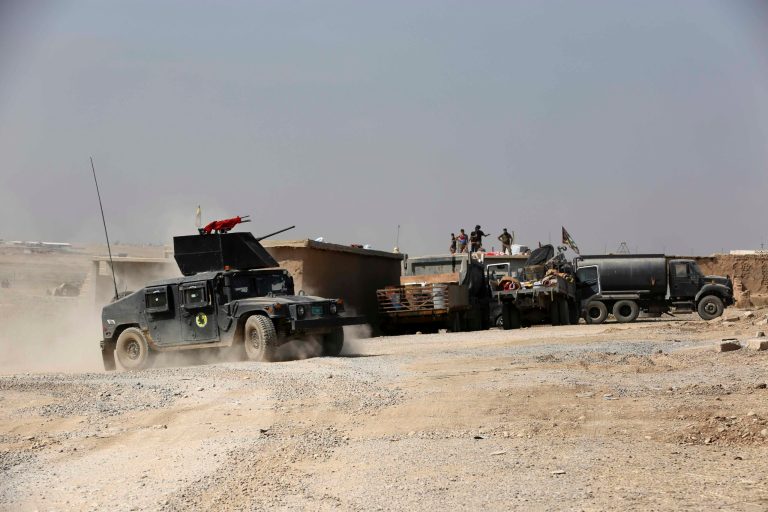 Davis also said that the Islamic State is forcibly preventing residents of Mosul from leaving the war zone. (AP Photo/Khalid Mohammed)