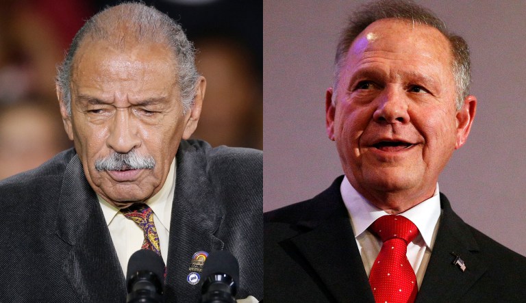 The sexual misconduct allegations against Rep. John Conyers and Senate candidate Roy Moore dominated the headlines. (AP Photo/Brynn Anderson)