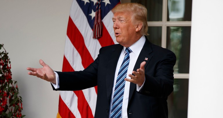 In the hour leading up to midnight and the one following #TrumpShutdown, which had become a rallying cry for Democrats opposing the short-term spending measure supported by the Republican leadership and the White House, was number one. (AP Photo/Evan Vucci)
