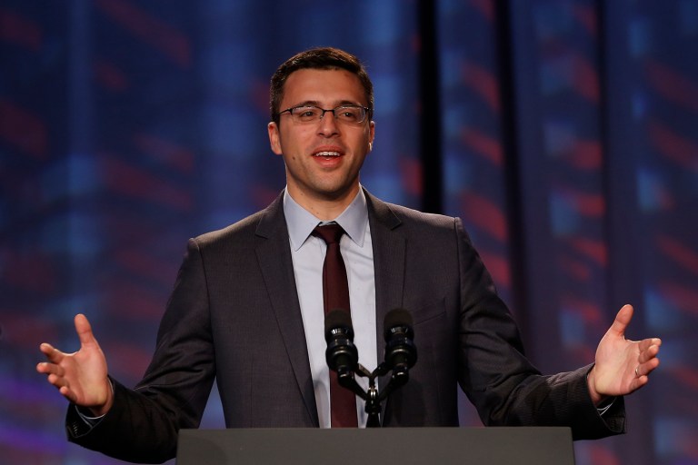 The website's co-founder, Ezra Klein, interviewed historian Yuval Noah Harari recently for his podcast. (AP Photo/Charles Dharapak)