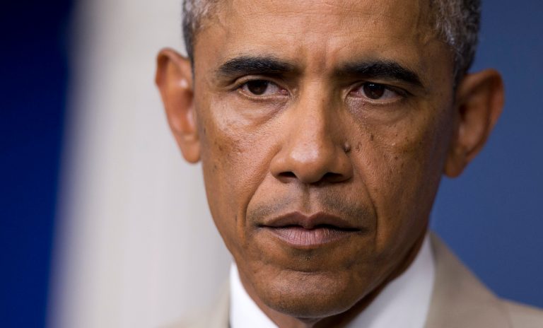 President Obama listens in the James Brady Press Briefing Room of the White House in Washington on Thursday. (AP/Manuel Balce Ceneta)