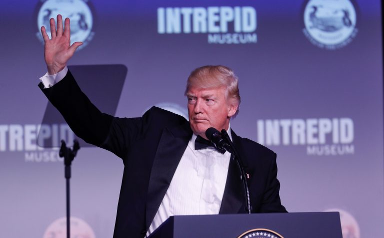 Donators have a chance to win a trip to D.C., and tickets to the Trump Victory Dinner on June 28, an approximate value of $3,000. (AP Photo/Pablo Martinez Monsivais)
