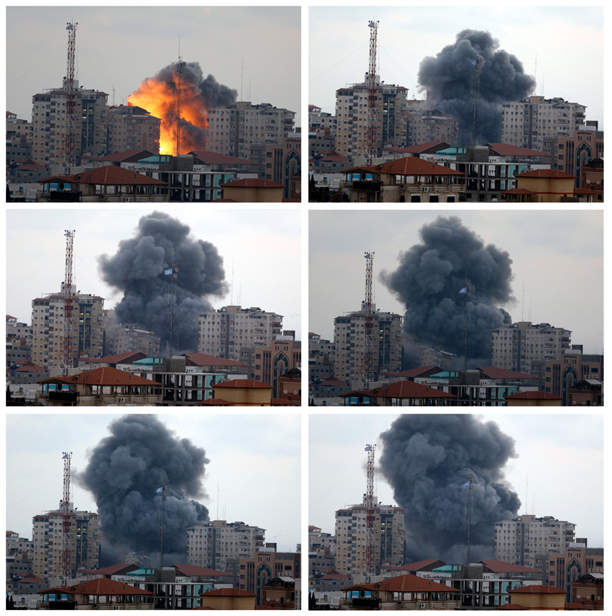 Israeli airstrike collapses Gaza apartment tower