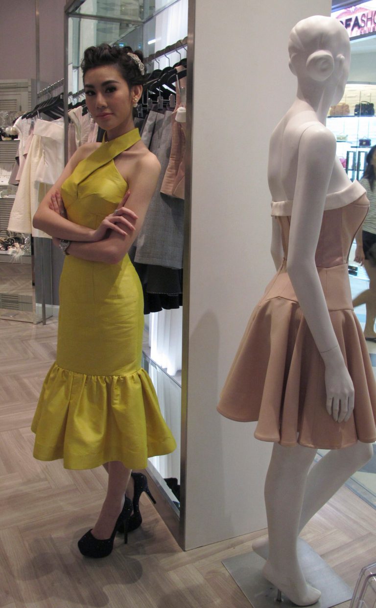 In this Sept. 26, 2014 photo, Thai actress Pimthong Washirakom poses after an interview in Bangkok, Thailand. Up-and-coming starlet Pimthong's debut role as a dangerously beautiful 