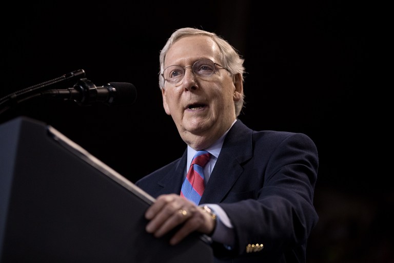 Senate Majority Leader Mitch McConnell said he would file a motion to invoke cloture on Tuesday and limit debate on Judge Neil Gorsuch's Supreme Court nomination. (AP Photo/Andrew Harnik)