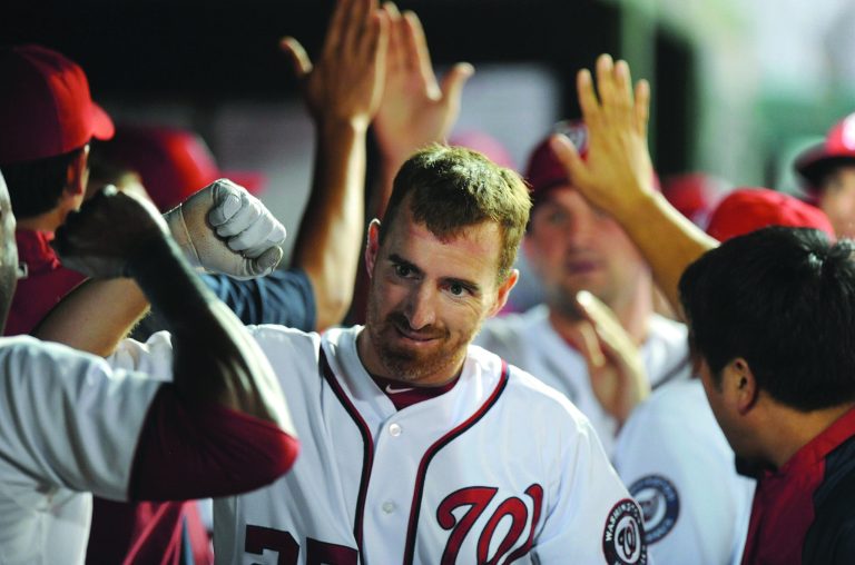 Greg Fiume/Getty Images
Adam LaRoche's two-year contract with the Nationals ends this season, and he will become a free agent if both sides do not agree to their mutual option.
