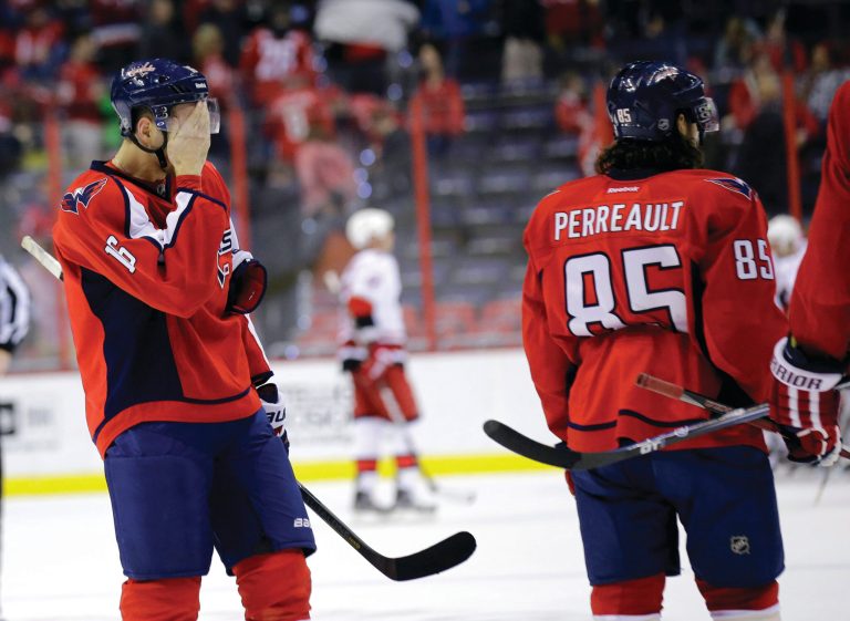 Alex Brandon/AP
The Capitals missed an opportunity to cut into their division deficit and now trail the Hurricanes by 10 points after Carolina beat Washington 4-0 on Tuesday.