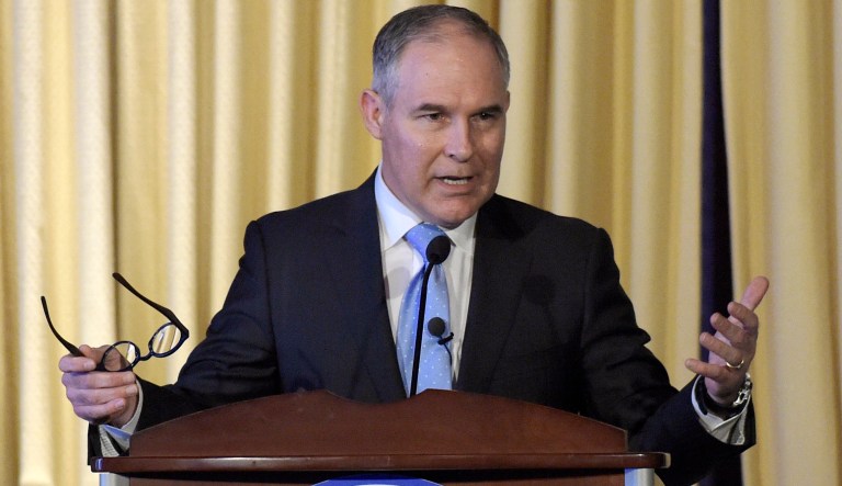 The EPA confirmed this month that Michael Dourson is working as a top adviser to Administrator Scott Pruitt. (AP Photo/Susan Walsh, File)
