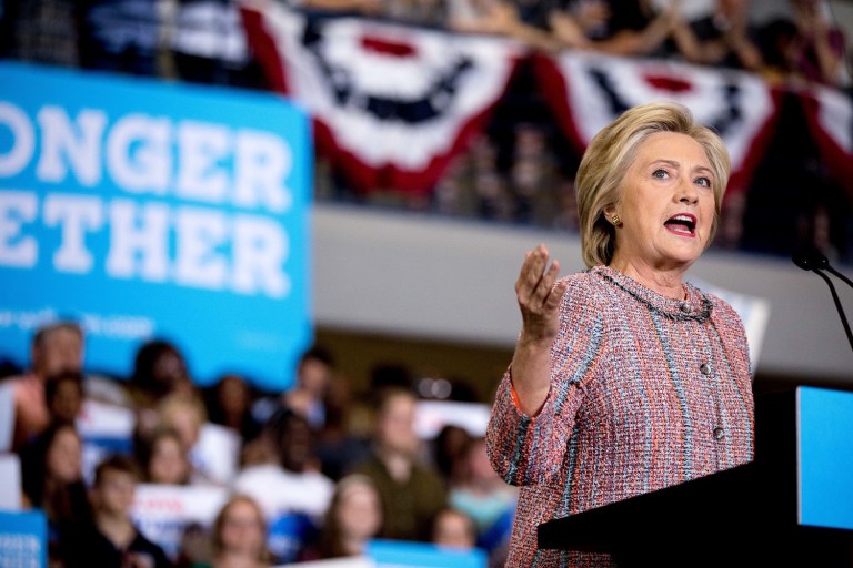 A Wells Fargo source said the bank refunds Clinton donors between $700 and $1,200 a day. (AP Photo/Andrew Harnik)