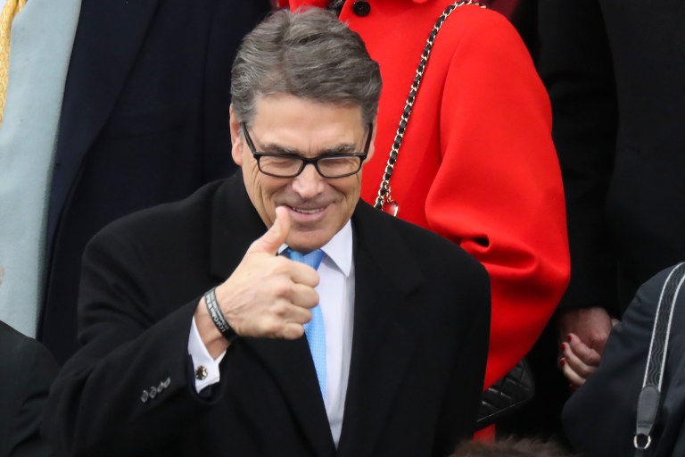 Energy committee has scheduled votes for Rick Perry and Ryan Zinke nominations on Tuesday. (AP Photo/Andrew Harnik)