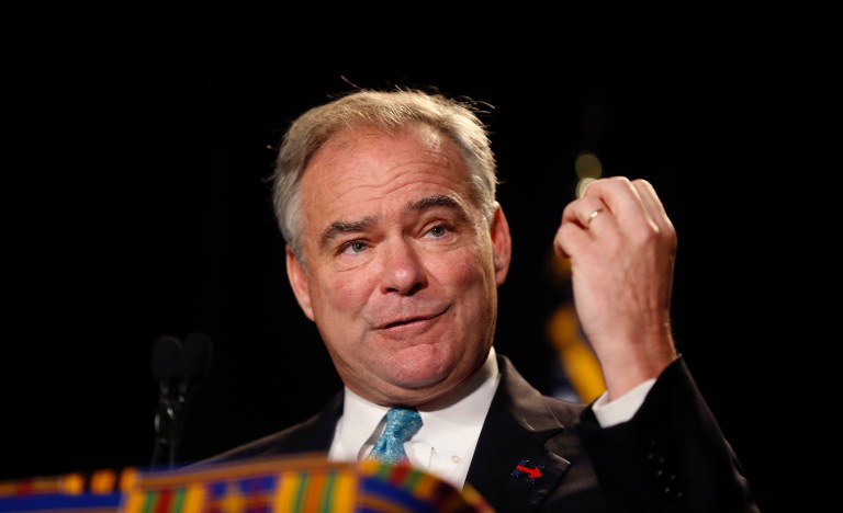 The Archbishop of Kansas City wrote this week that Sen. Tim Kaine's, D-Va., support for legalized abortion shows the Democratic vice presidential candidate is interested more in doing what is politically convenient than adhering to the tenants of his Catholic faith. (AP Photo/Gerald Herbert)