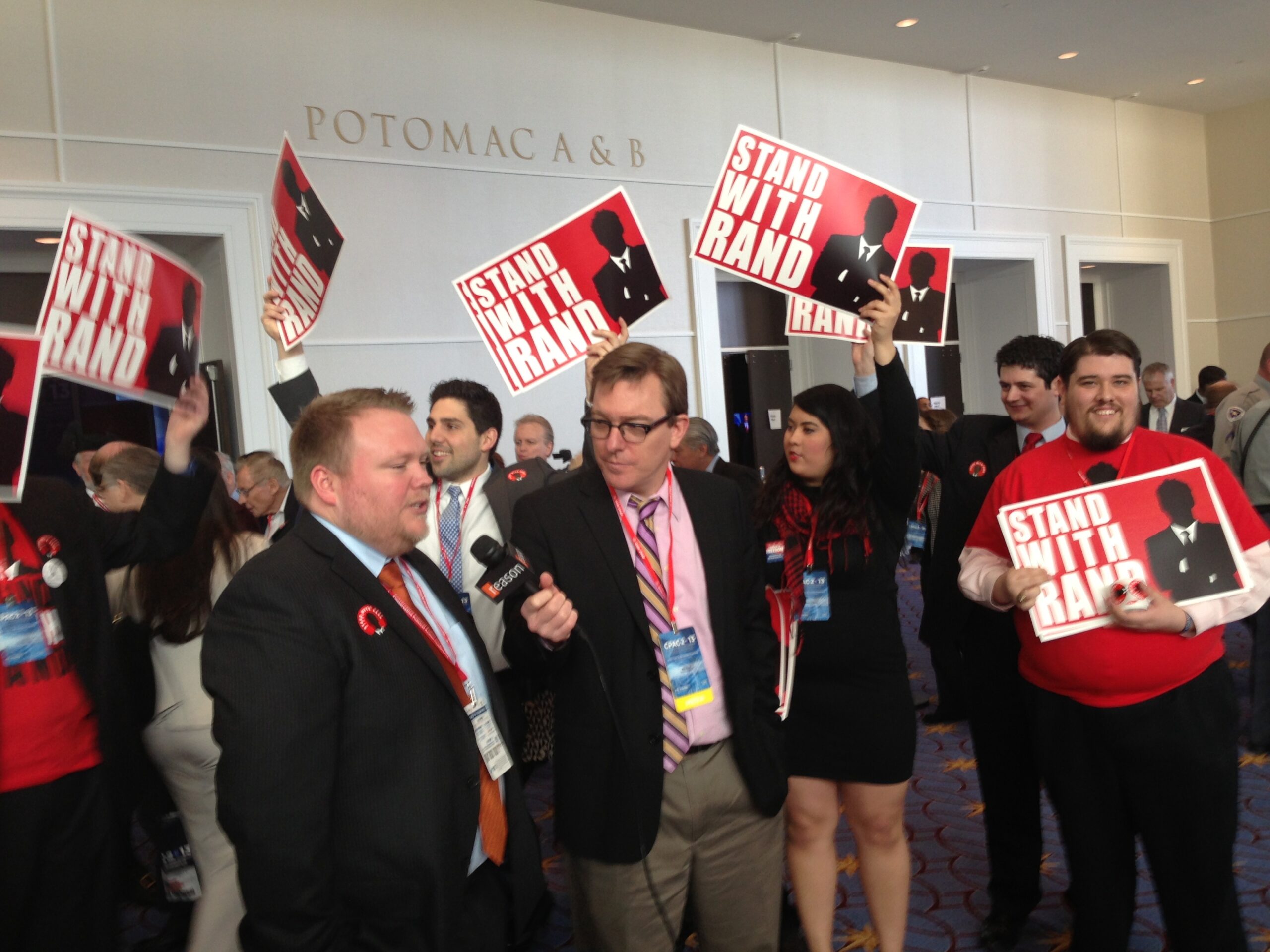 ‘Stand With Rand’ volunteers promoting Sen. Rand Paul at CPAC