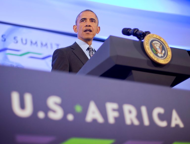 President Barack Obama listens to a question during his news conference at US African Leaders Summit, Wednesday, Aug. 6, 2014 at the State Department in Washington. Obama and dozens of African leaders opened talks Wednesday on two key issues that threaten to disrupt economic progress on the continent: security and government corruption. (AP Photo/Pablo Martinez Monsivais)