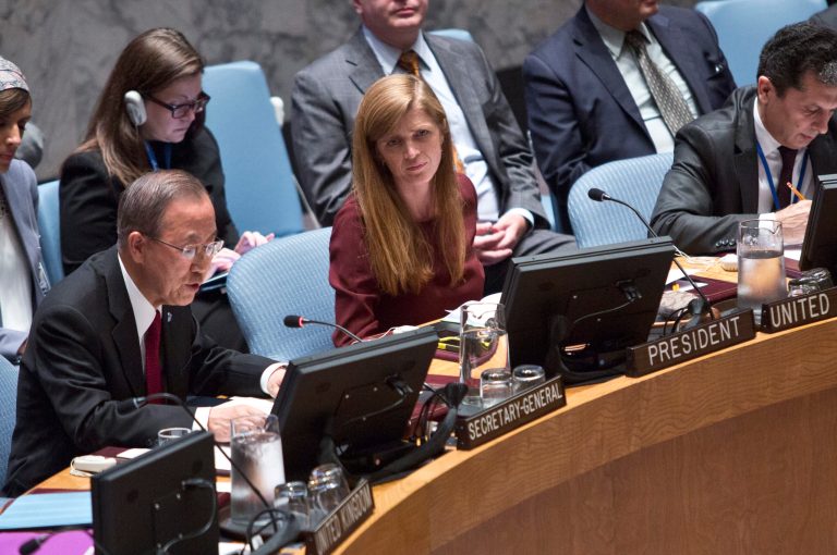 U.S. Ambassador to the United Nations Samantha Power said the United States is hardly alone in the quest to defeat the Islamic terrorists. (AP Photo/Bebeto Matthews)