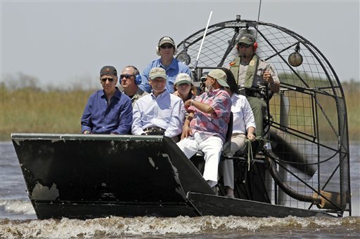 Photo: Biden cruises through the Everglades