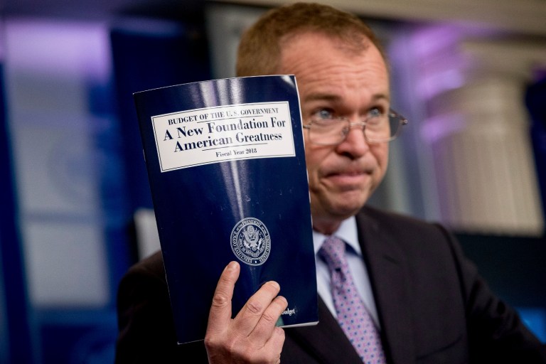 Taxpayer money won't be spent on climate change musicals, budget chief says. (AP)