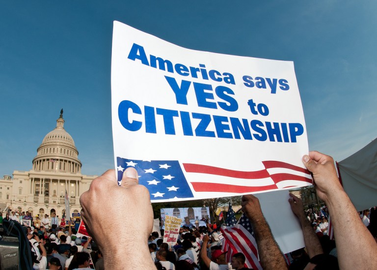 Trump is expected to address immigration reform during his speech tonight. (Flickr/SEIU)