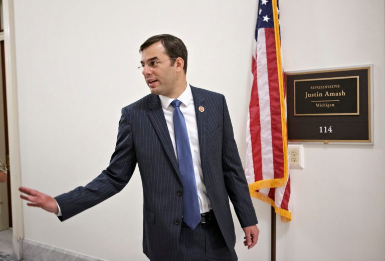 Rep. Justin Amash appears to be leading his primary by double digits, but that didn't keep the U.S. Chamber of Commerce from endorsing his challenger. (AP Photo/J. Scott Applewhite)