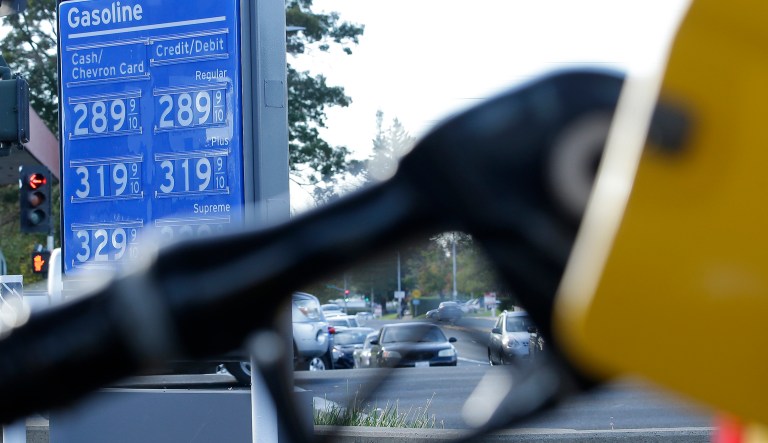 Today, the tax is 18.4 cents a gallon. Raising that by 25 cents would bring in around $400 billion in revenues to the federal government over 10 years, according to the Chamber of Commerce. (AP Photo/Rich Pedroncelli)