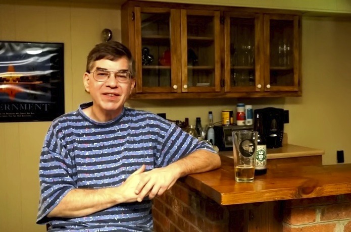 North Carolina Libertarian Senate candidate Sean Haugh is a 53-year-old pizza deliveryman whose campaign consists mostly of making videos of himself discussing weighty issues -- war and peace, government spending -- while sipping craft beer out of a glass bearing the Image of legendary libertarian economist Murray Rothbard.