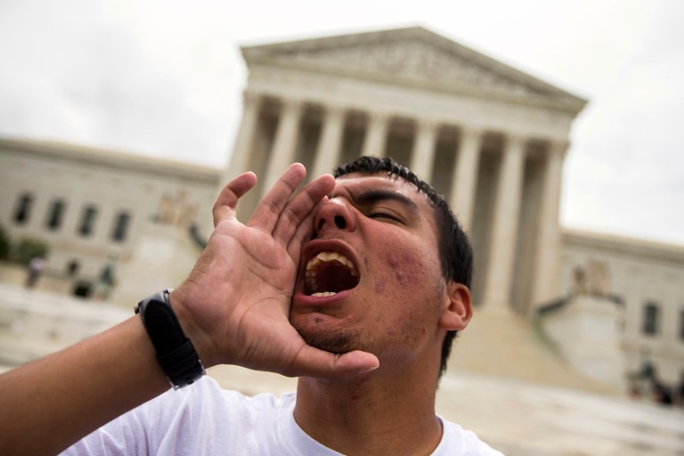 Political insiders expect the Supreme Court decision will also galvanize immigrant rights groups, who are more inclined to encourage the support of a Democratic candidate like Hillary Clinton. (AP Photo/Evan Vucci)
