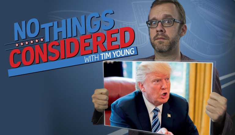 Trump says Democrats and Russia colluded, and Chelsea Handler drops a homophobic tweet at a U.S. Senator. Those stories and more dismantled by Tim Young tonight on No Things Considered!