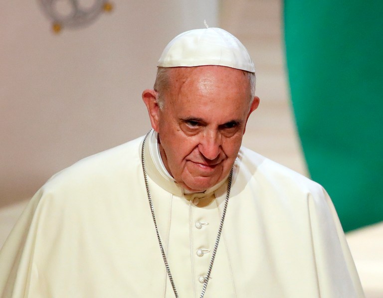 Pope Francis said American Catholics should vote their conscience in the presidential election. (AP Photo/Sergei Grits)