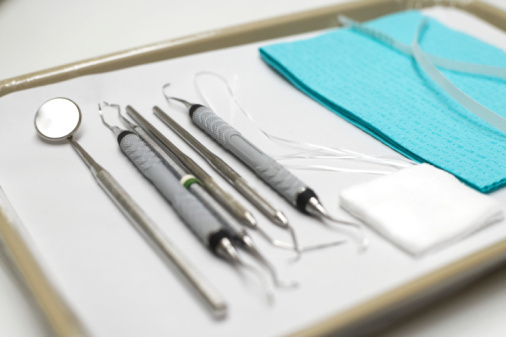 Tray with Dental Instruments