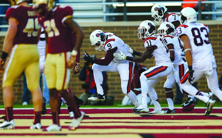 Jared Wickerham/Getty Images
Randall Dunn caught a 7-yard touchdown pass in overtime from Logan Thomas to give Virginia Tech a victory over Boston College on Saturday.