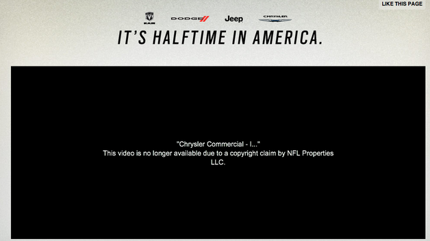 NFL copyright claim nixes “Halftime in America”