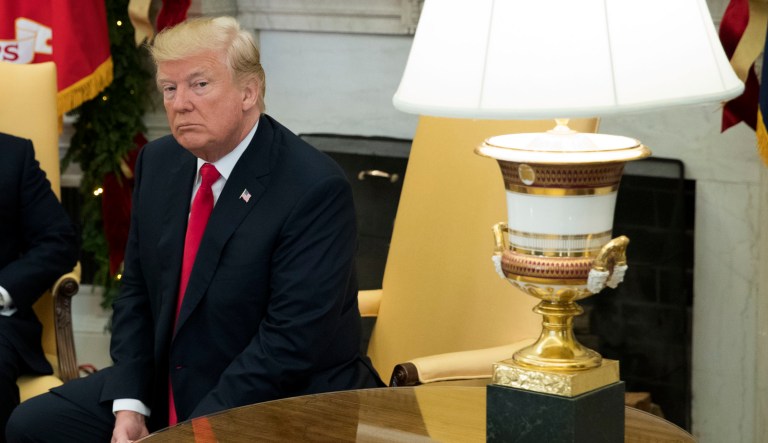 The president donated his salary to the Department of Health and Human Services to help tackle the opioid epidemic. (AP Photo/Evan Vucci)