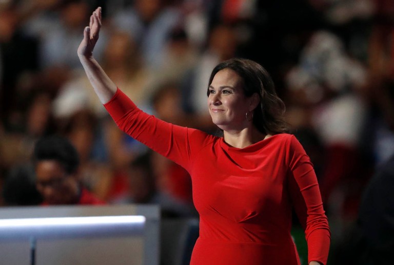 Ilyse Hogue, president of NARAL Pro-Choice America, said she had an abortion because she wasn't ready at the time to have a family. (AP Photo/Paul Sancya)