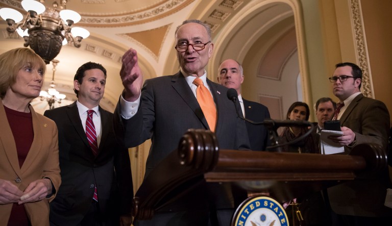 Senate Minority Leader Chuck Schumer urged his fellow Senate lawmakers to not take 
