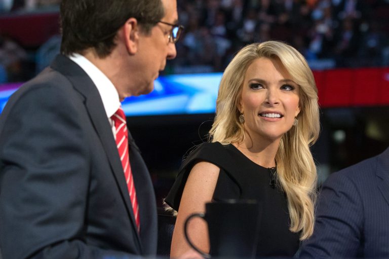 Fox's Bret Baier and Chris Wallace will also return for a second time to moderate along with Kelly. The three anchors moderated the first GOP debate on Aug. 6. (AP Photo/John Minchillo)