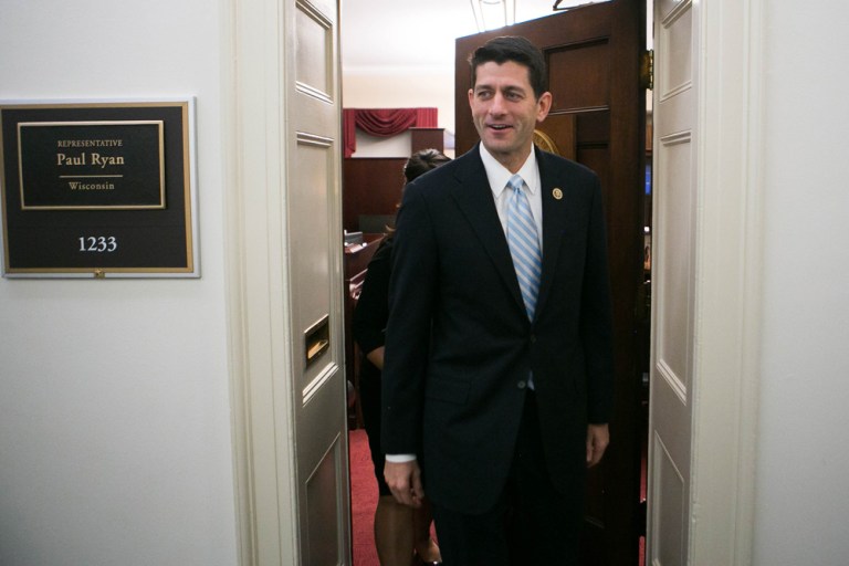 Rep. Paul Ryan said he would run for House speaker, with conditions. (Graeme Jennings/Washington Examiner)