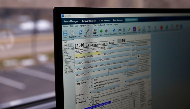 By 2027, more than half of taxpayers would have suffered tax hikes, according to the Tax Policy Center. (AP Photo/Brennan Linsley)