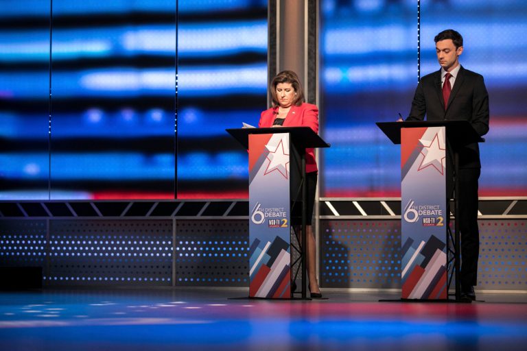 The campaign is on track to see a total of up to $50 million spent, a record for a House race.(Branden Camp/Atlanta Journal-Constitution via AP)