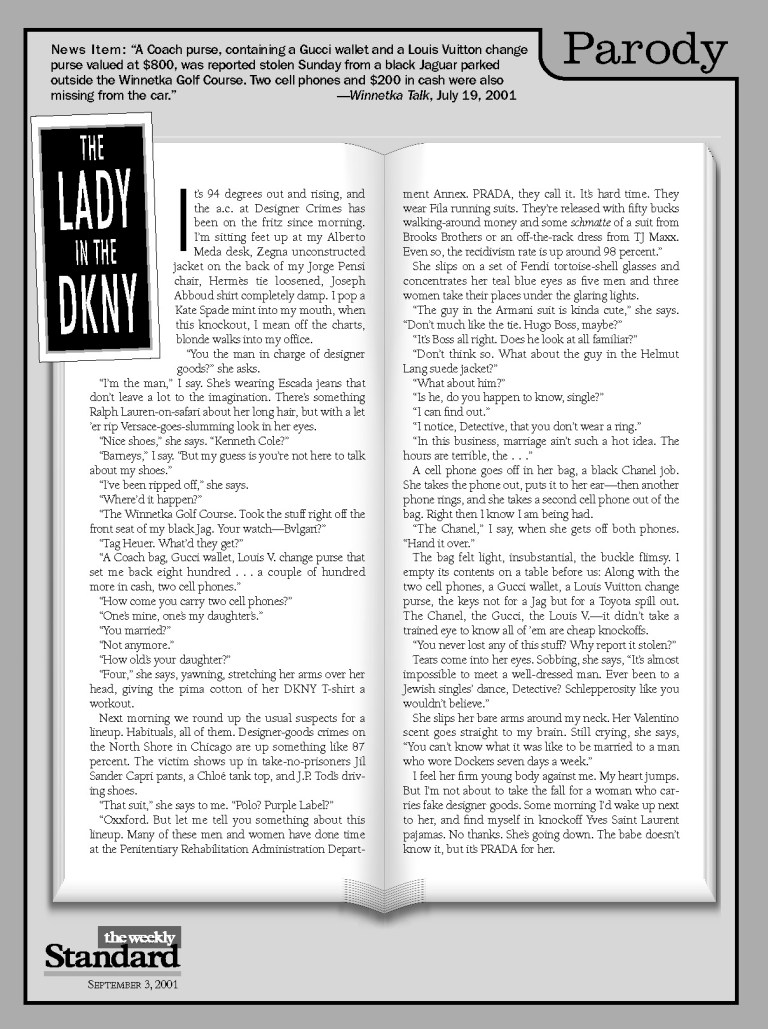 A crime of high fashion.