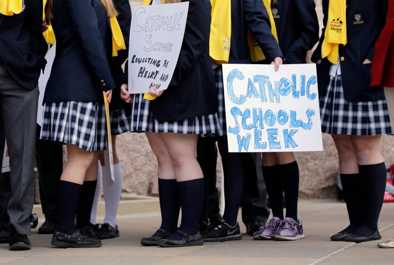 Blaine Amendments were designed to impede the growth of Catholic parochial schools and the threat they supposedly posed to the Protestant education system that prevailed in most public schools at the time. (AP Photo/Eric Gay)