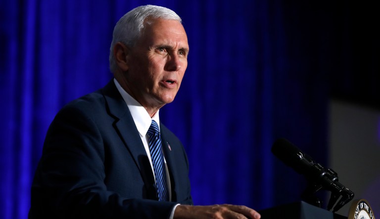 Pence is scheduled to address attendees at the organization's 40th-anniversary event. (AP Photo/Jacquelyn Martin)