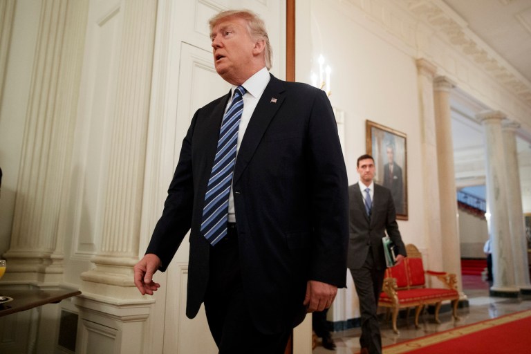 Seven Republican senators wrote a letter to Trump asking him to maintain sanctions against Russia and arm Ukraine. (AP Photo/Evan Vucci)