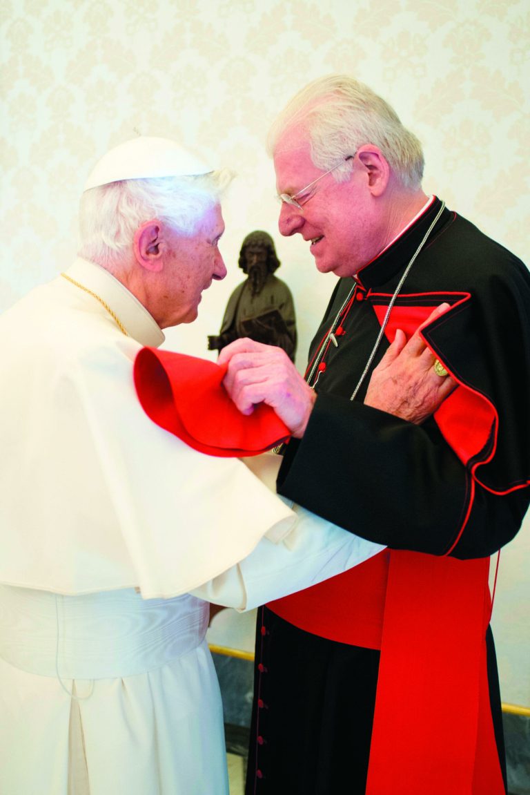 In this photo released by the Vatican paper L'Osservatore Romano, Pope Benedict XVI greets Cardinal Angelo Scola during a private audience at the Vatican, Saturday, Feb. 16, 2013. The Vatican is raising the possibility that the conclave to elect the next pope might start earlier than March 15, the earliest date possible under current rules that require a 15-20 day waiting period after the papacy becomes vacant. (AP Photo/Osservatore Romano, ho)