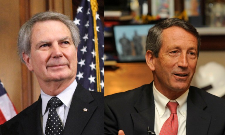 Reps. Jones and Sanford joined more than 160 Democrats on Friday in calling on President Trump to release his taxes. (AP)