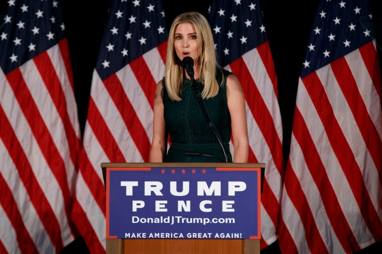 Ivanka Trump told Fox News Tuesday evening her father's campaign saw a chance to take an issue Hillary Clinton has failed to own and provide a conservative solution for millions of working parents weighed down by the cost of childcare, even if the policy is one Republicans have historically shied away from. (AP Photo/Evan Vucci)