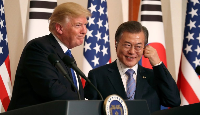 The president has embraced South Korean-led diplomacy. (AP Photo/Andrew Harnik)
